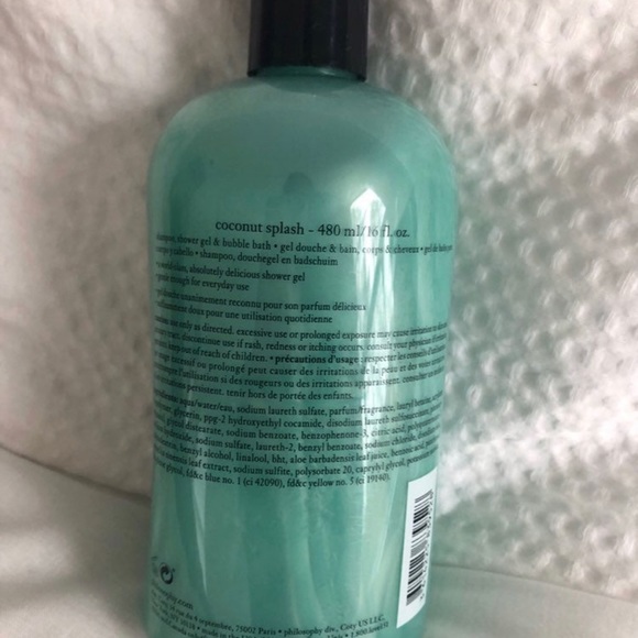 NEW Philosophy Coconut Splash shampoo, shower gel & bubble bath 16 oz - Picture 3 of 3